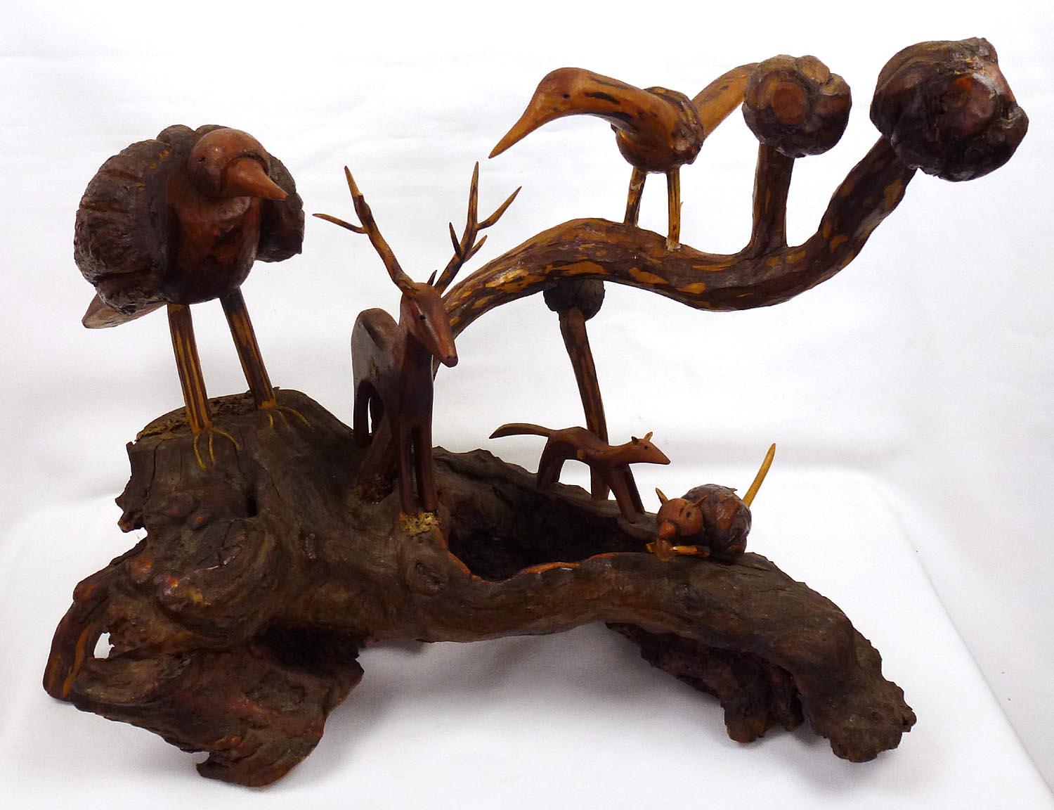 Assemblage of Carved Birds and Animals by the Outsider Artist Russell Gillespie 8