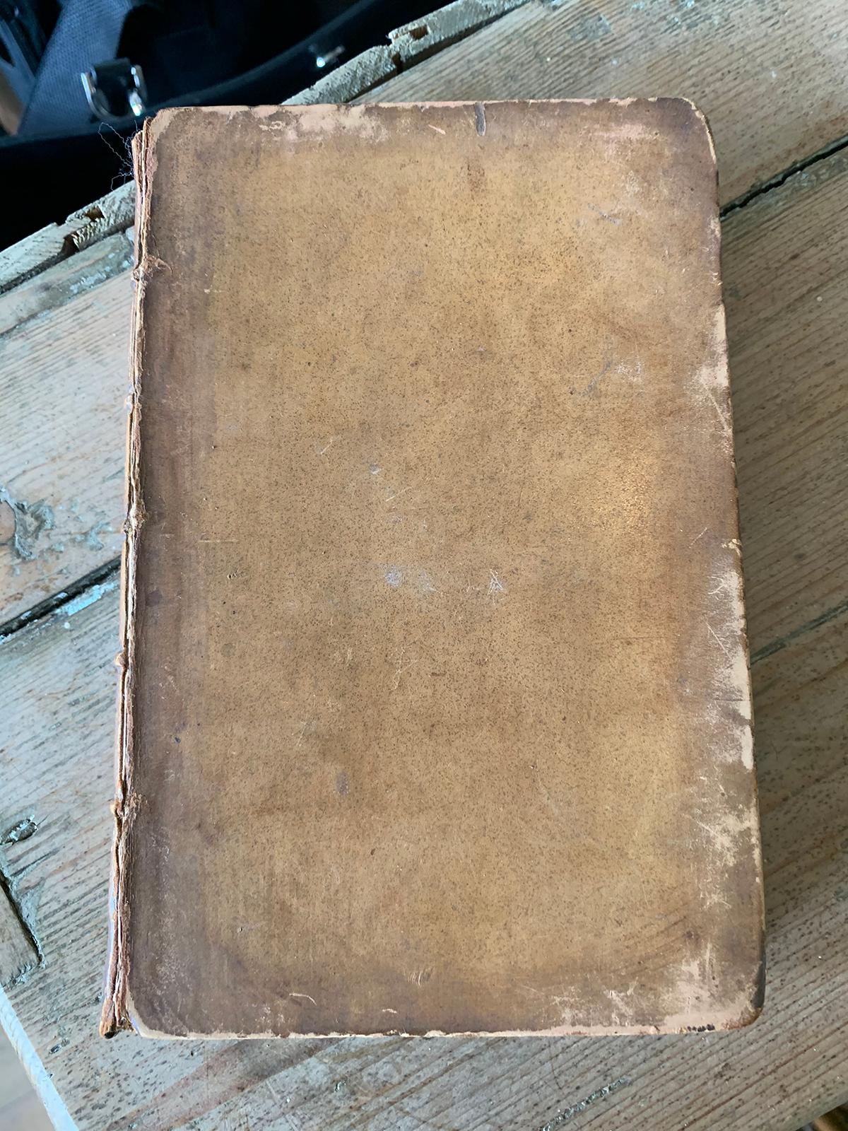 Assembled Pair of 18th-19th Century English Leather Bound Books In Good Condition For Sale In Atlanta, GA