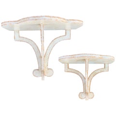 Assembled Pair of 20th Century Custom Made Brackets in Style of Colefax & Fowler