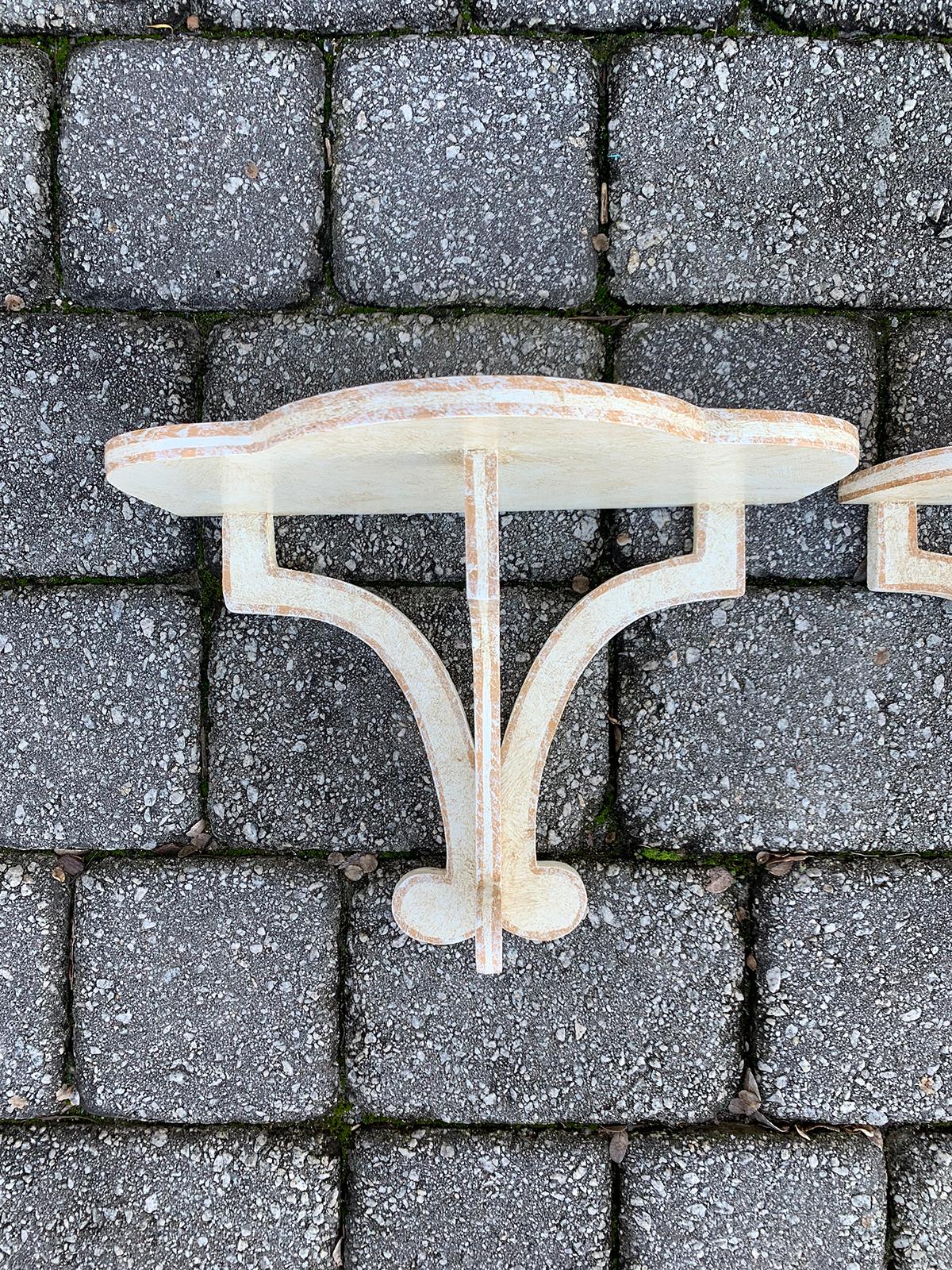 Assembled Pair of 20th Century Custom Made Brackets in Style of Colefax & Fowler 3