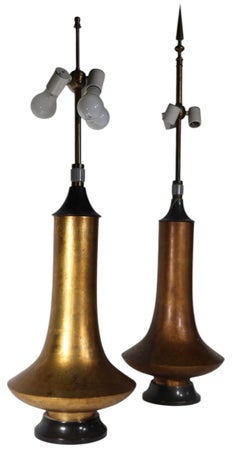 Assembled Pair of Brutalist Table Lamp by Damon Giffard for Hansen Lighting Co.