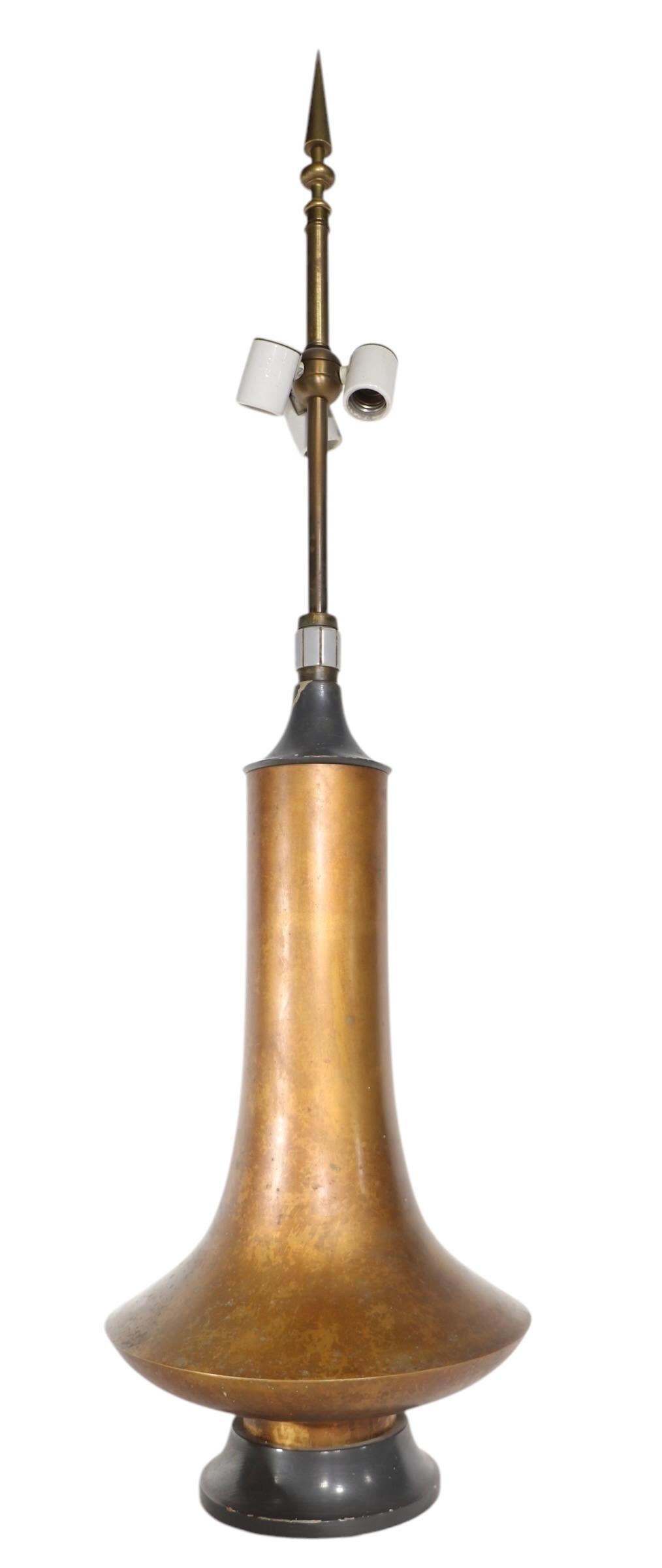 Assembled Pair of Brutalist Table Lamp by Damon Giffard for Hansen Lighting Co. For Sale 3