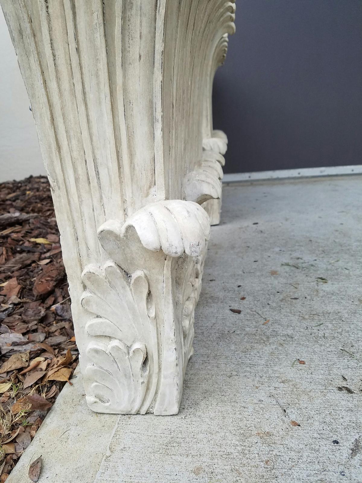 Mid-20th Century Assembled Pair of Corinthian Carved Wooden Column Tops, circa 1930s