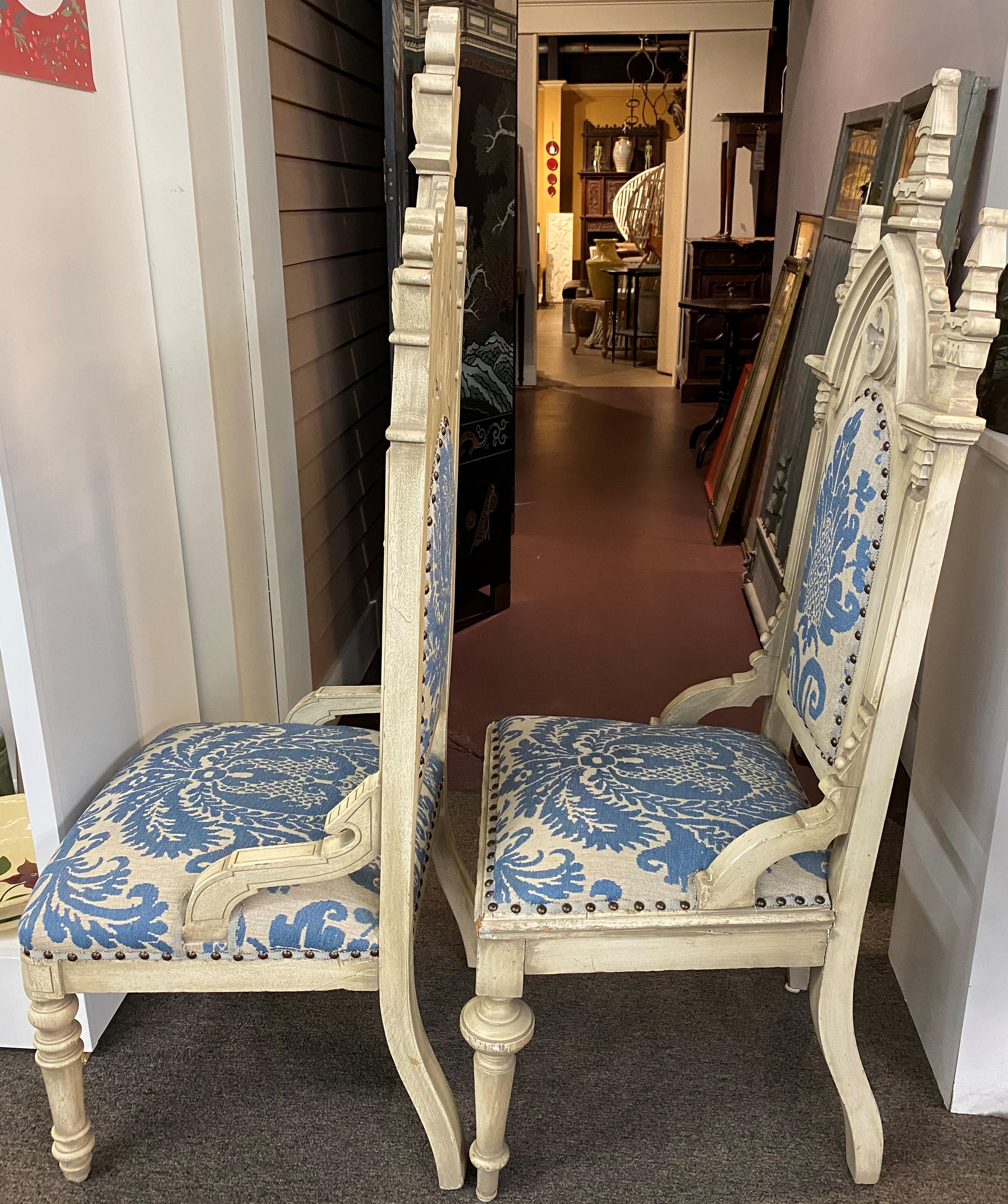 Assembled Pair of Gothic Revival Chairs 1