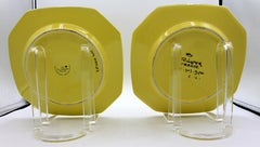 Assembled Pair of Large Yellow Ground Quimper Octagonal Plates, Late 20th Cent