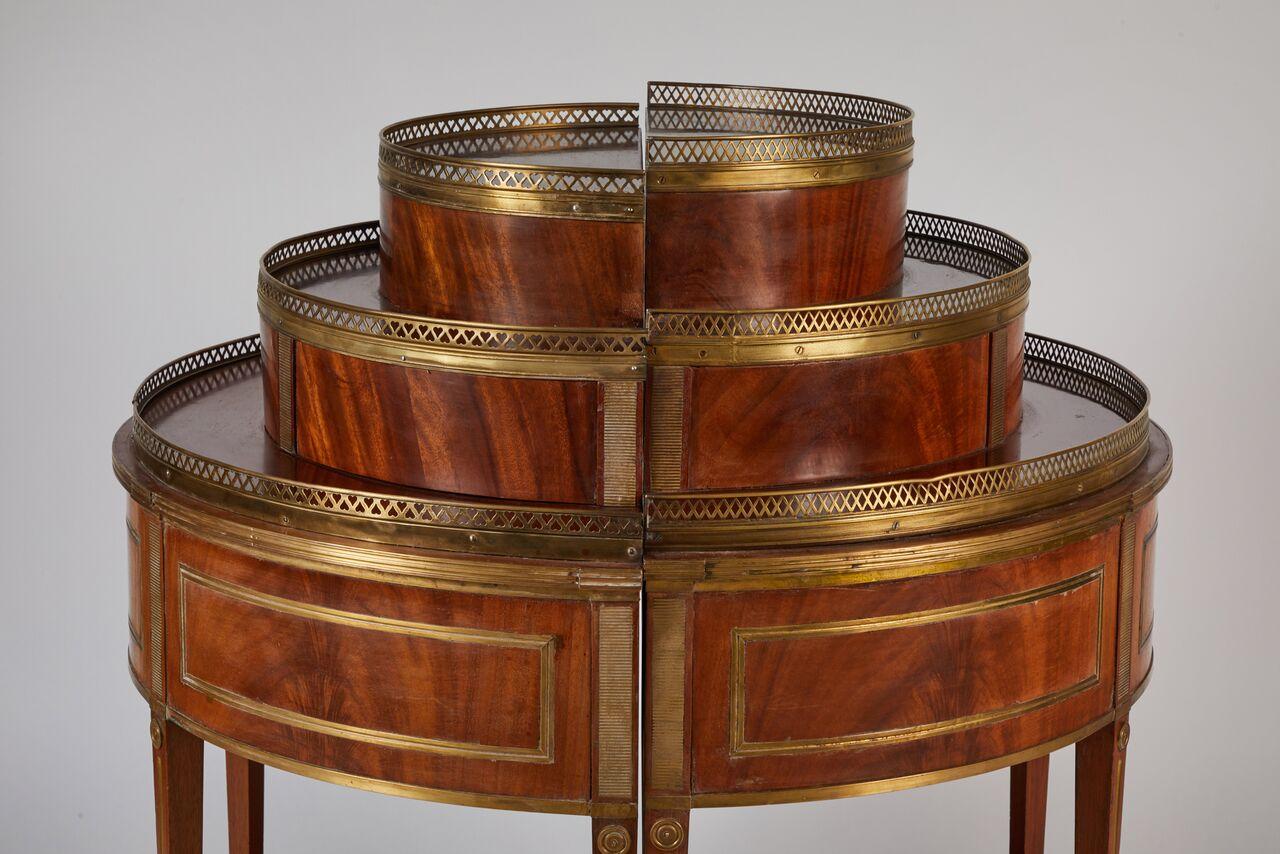 19th Century Assembled Pair of Russian Neoclassical Style Brass Mounted Mahogany Consoles For Sale