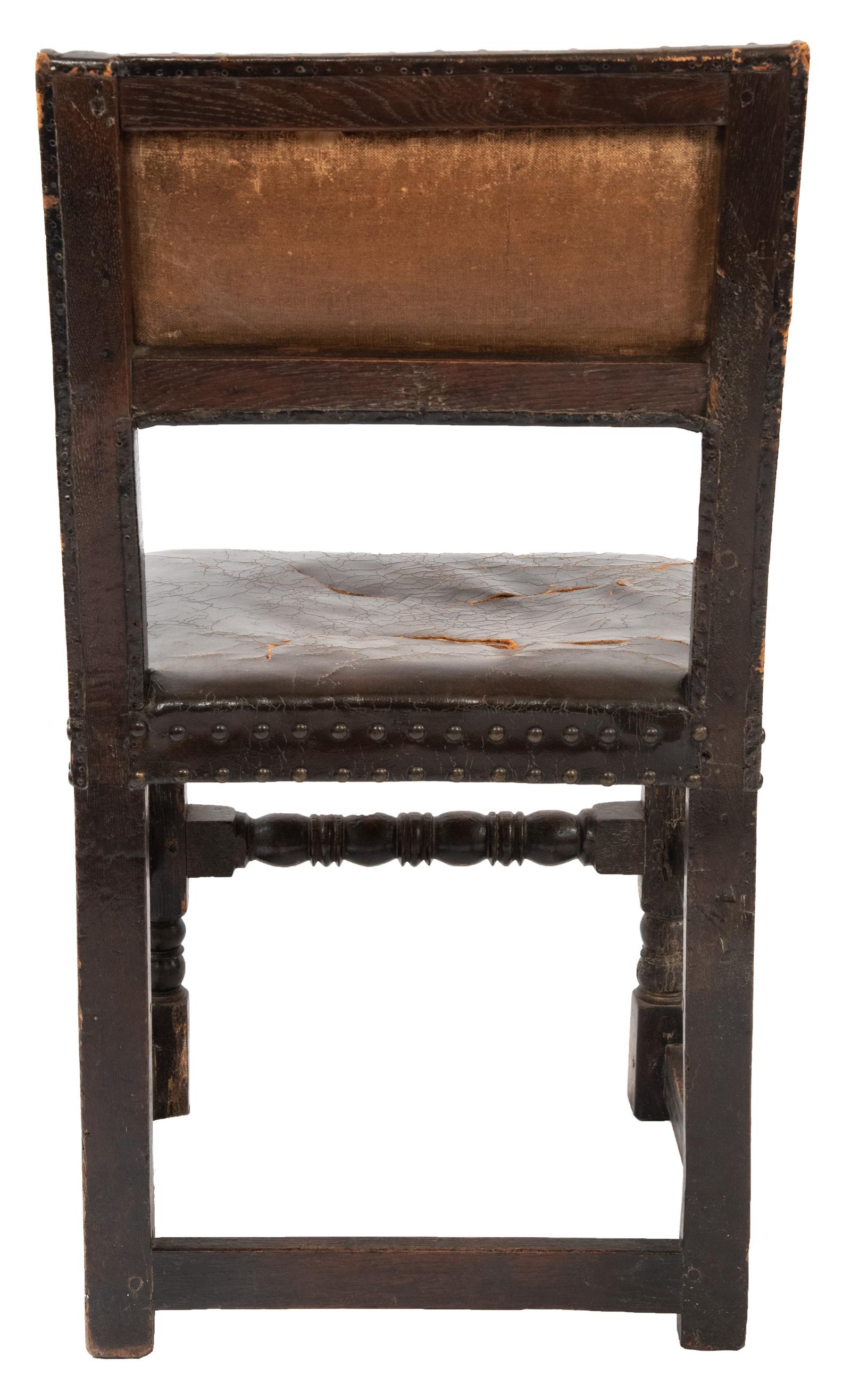 17th Century Assembled Set of 12 Cromwellian Oak Side Chairs