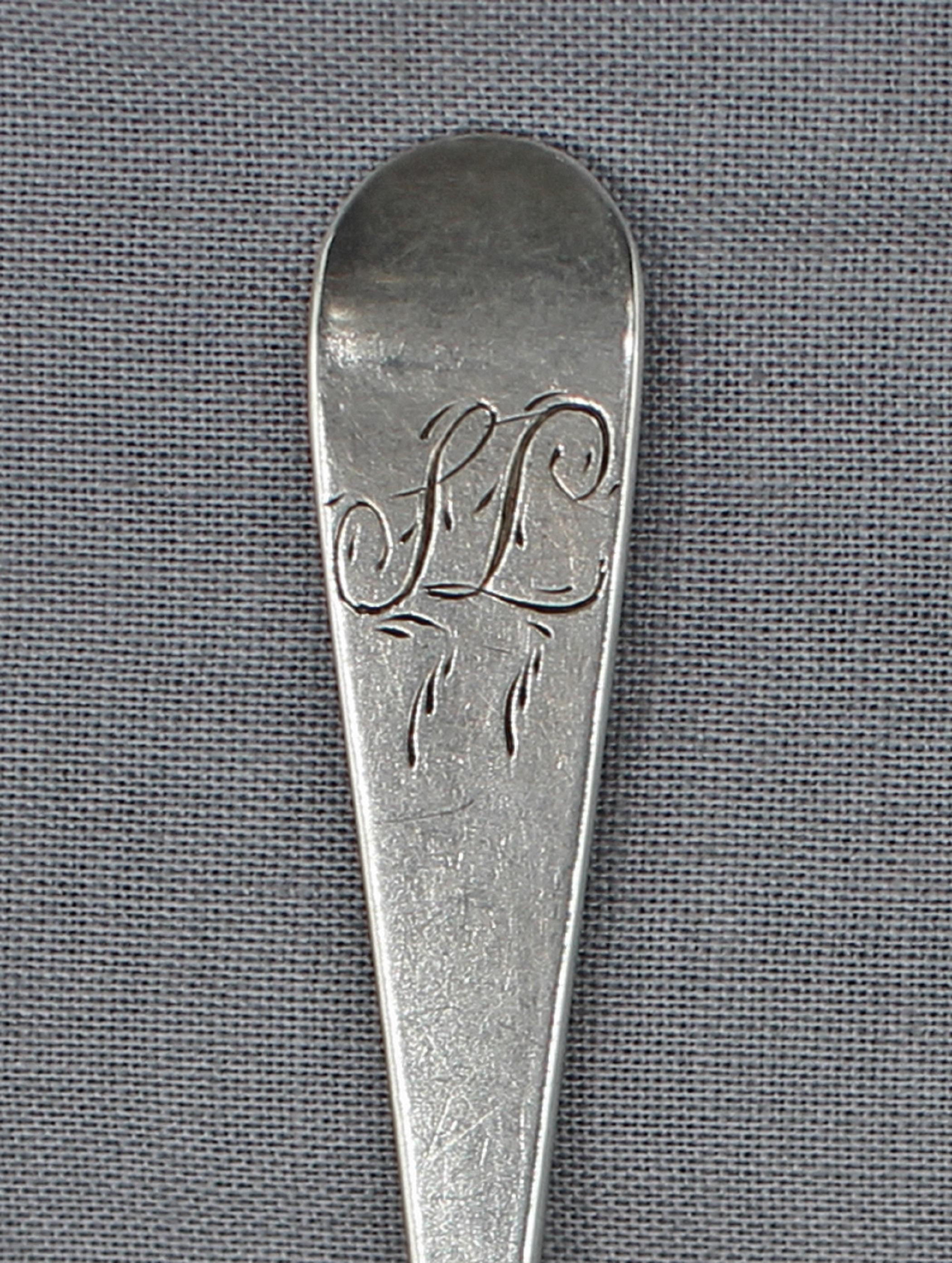 Georgian Assembled Set of 4 Sterling Silver Coffee Spoons by the Bateman Family For Sale