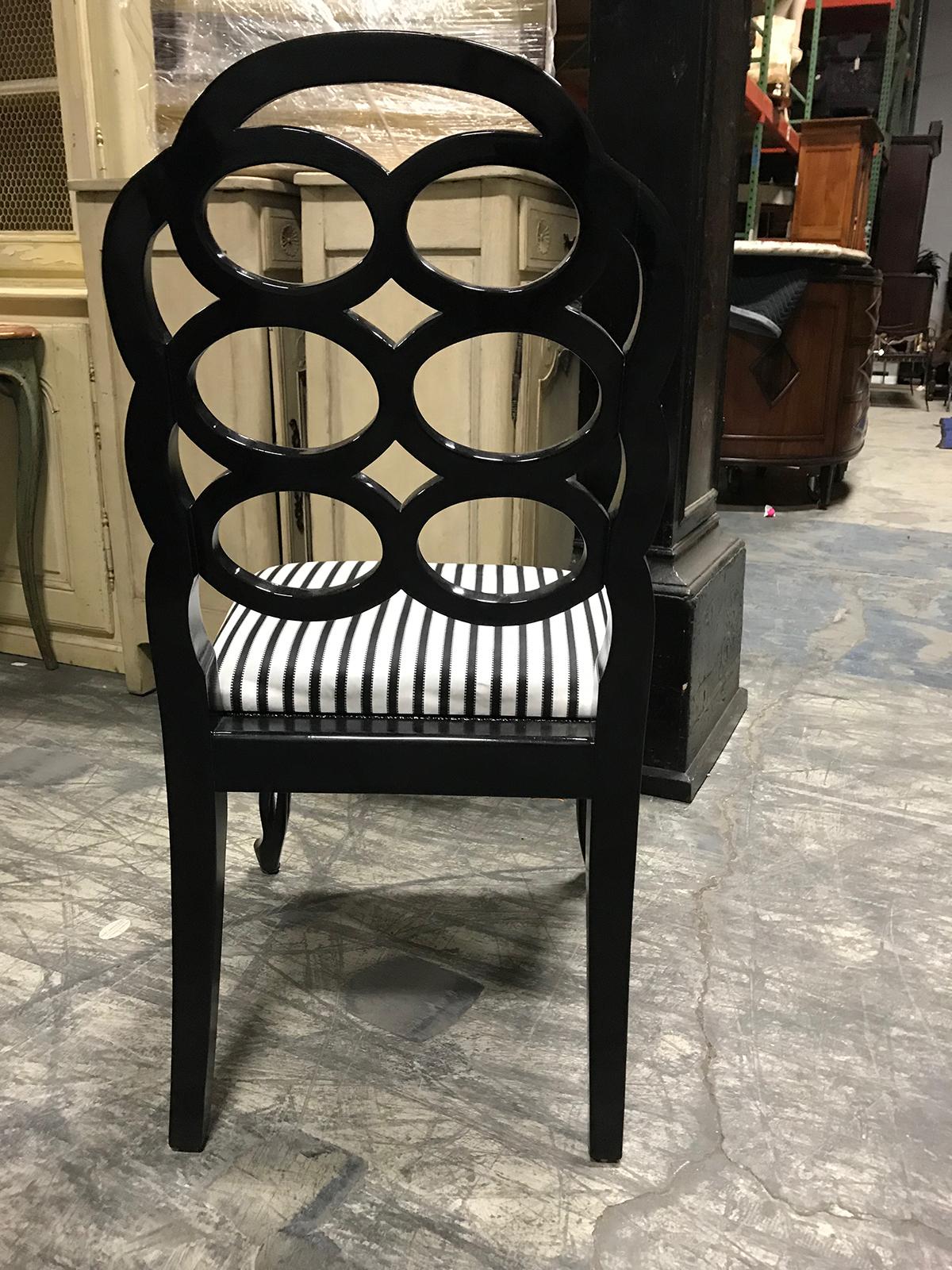 Assembled Set of 8 Loop Dining Chairs in the Style of Frances Elkins 7