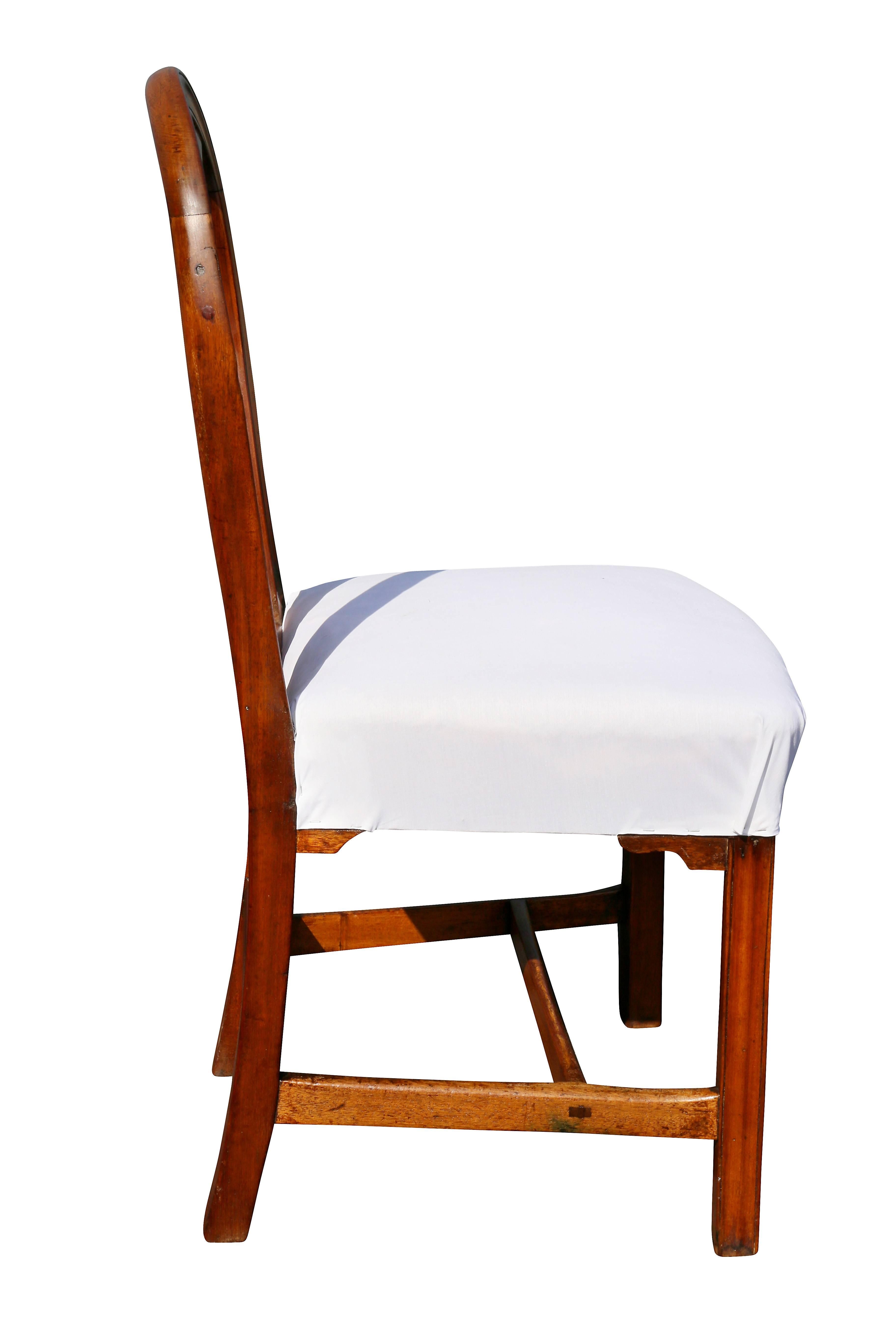 Assembled Set of Nine George III Mahogany Dining Chairs For Sale 1