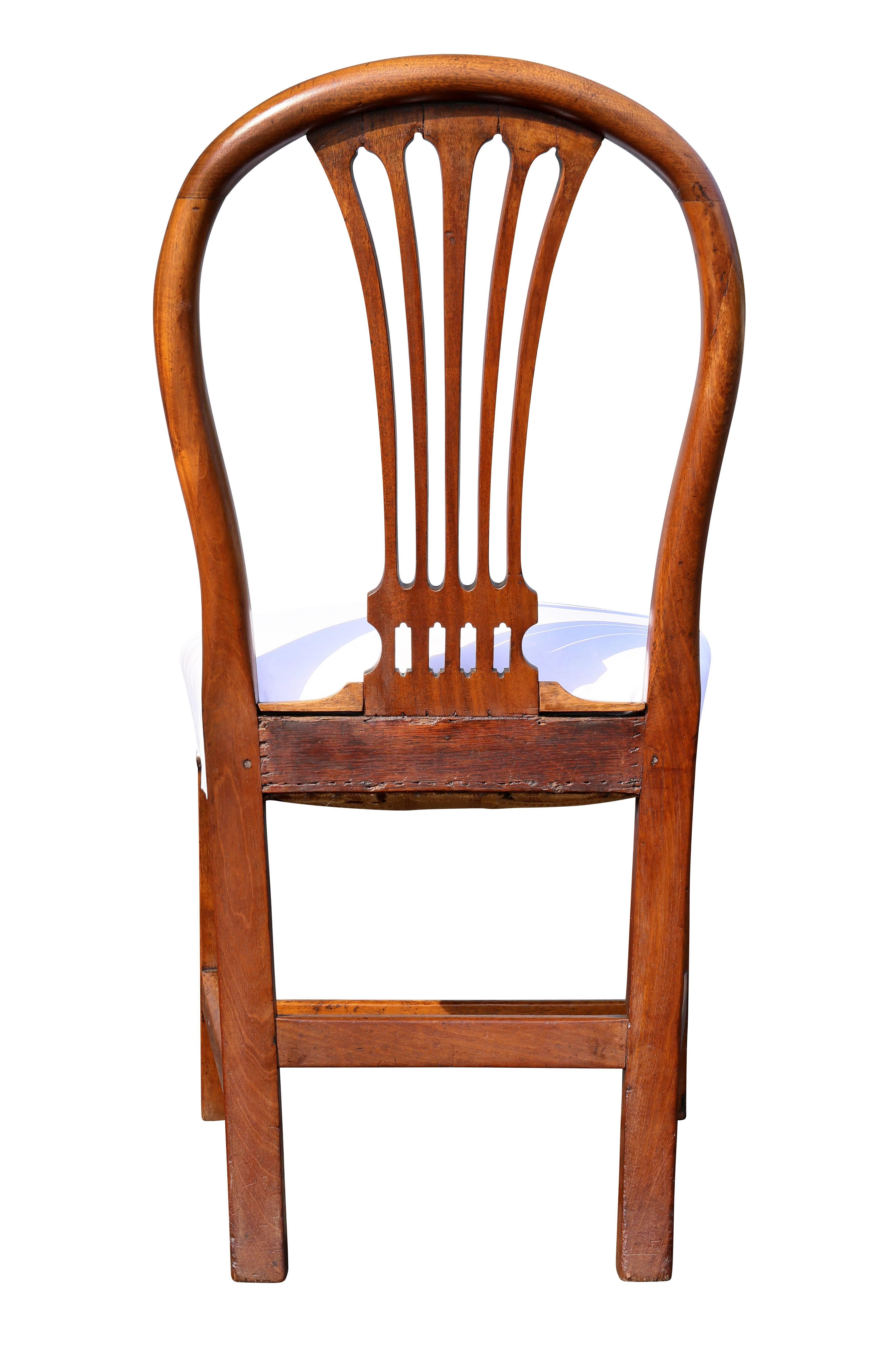 Assembled Set of Nine George III Mahogany Dining Chairs For Sale 3