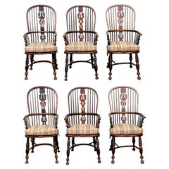 Assembled Set Of Six Oak Windsor Chairs 