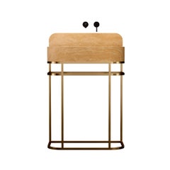 Assens Free-standing Marble Bathroom Vanity - Beige Travertine - Large