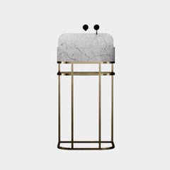 Assens Free-standing Marble Bathroom Vanity - White Carrara - Small