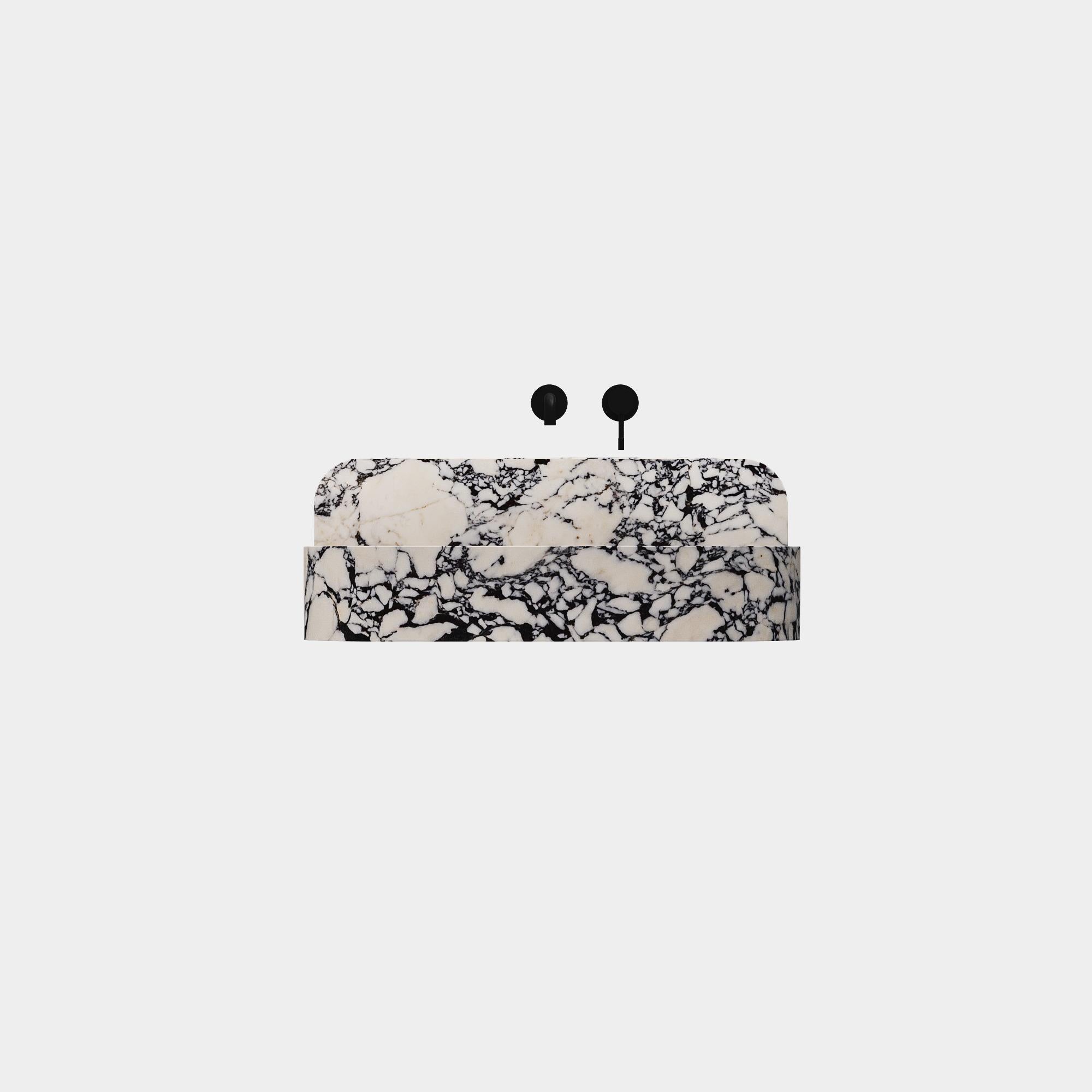 Scandinavian Modern Assens - Marble Basin - Calacatta Viola - Large For Sale