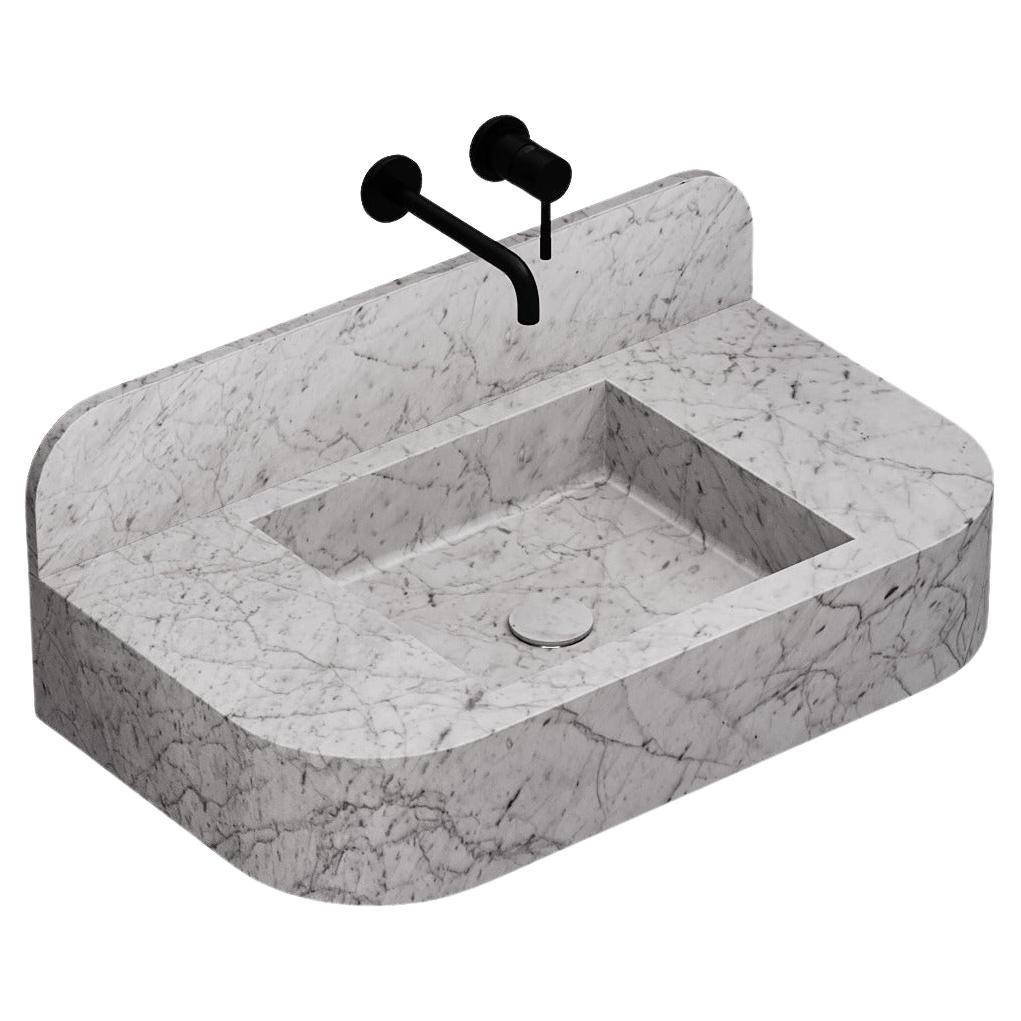 Assens - Marble Basin - White Carrara - Large For Sale