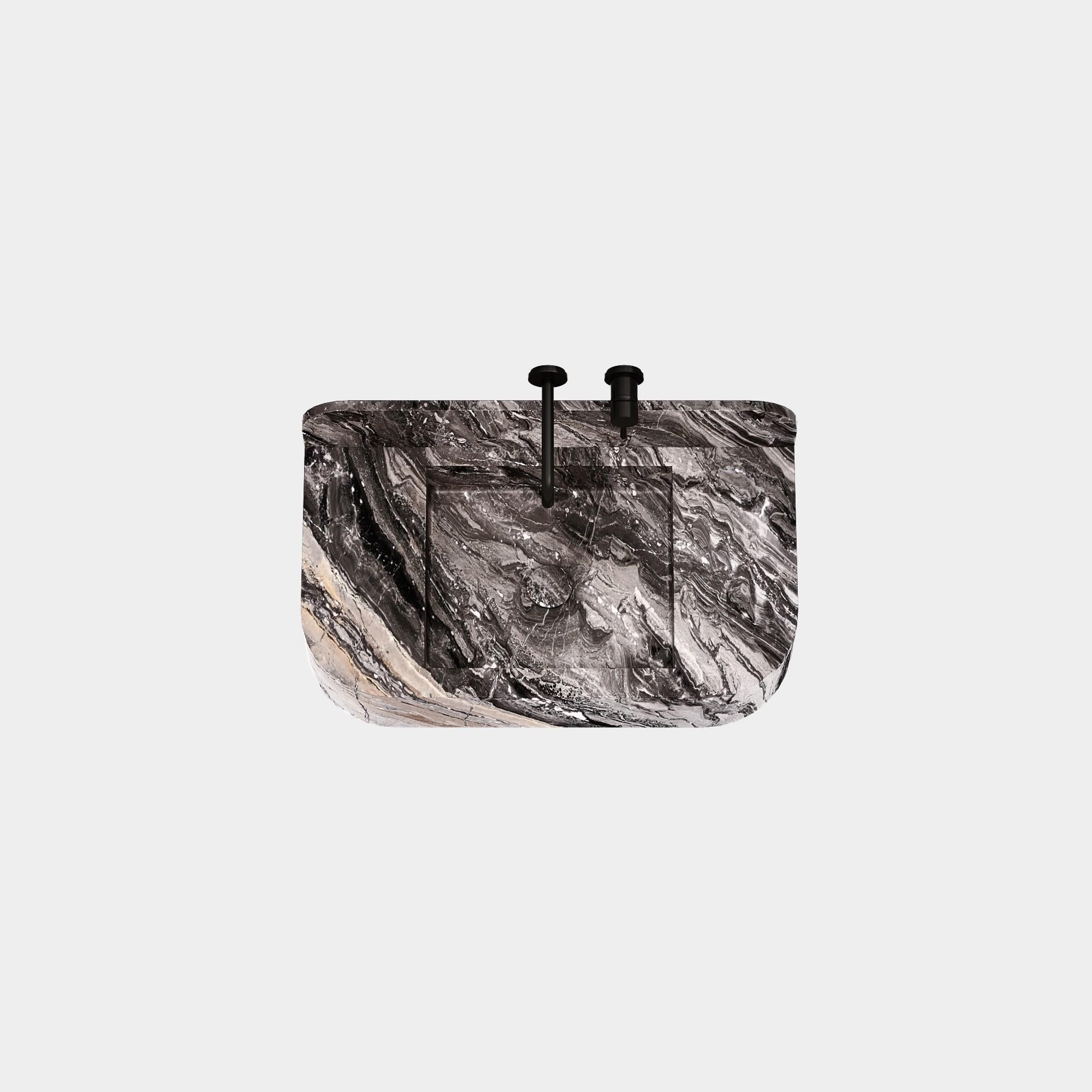 Scandinave moderne Assens - bassin en marbre - Galaxy gris - Large en vente