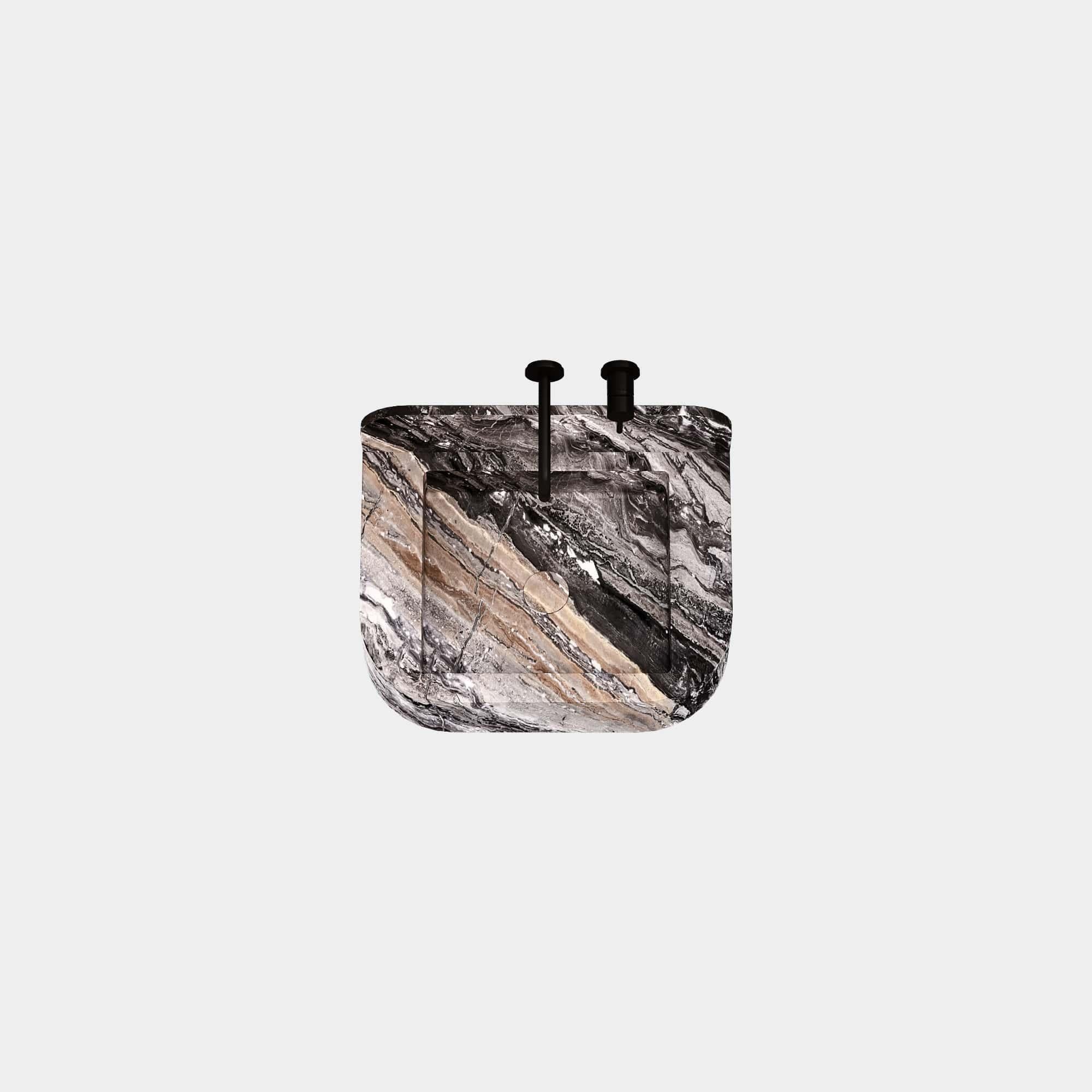 Portugais Assens - bassin en marbre gris Galaxy, petit modèle en vente