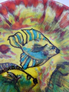 Assiette décorative de "Youen" Quimper en céramique Francaise Pièce unique 1950