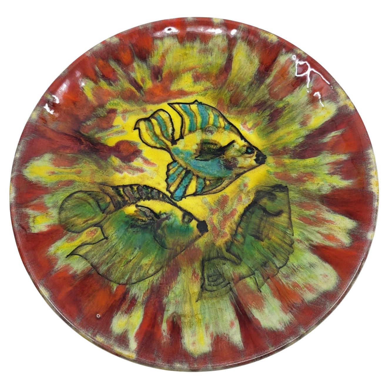 Assiette décorative de "Youen" Quimper en céramique Francaise Pièce unique 1950