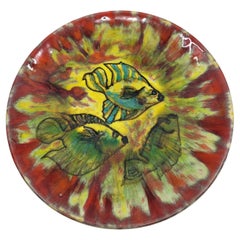 Assiette décorative de "Youen" Quimper en céramique Francaise Pièce unique 1950