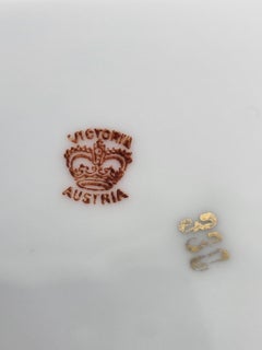 Assiette décorative Victoria Austria en porcelaine Bleu Cobalt fin 19ième siècle