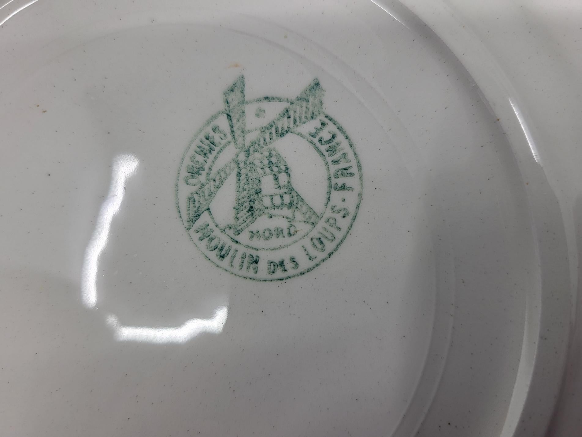 Assiettes Moulin des Loups Orchies modèle 
