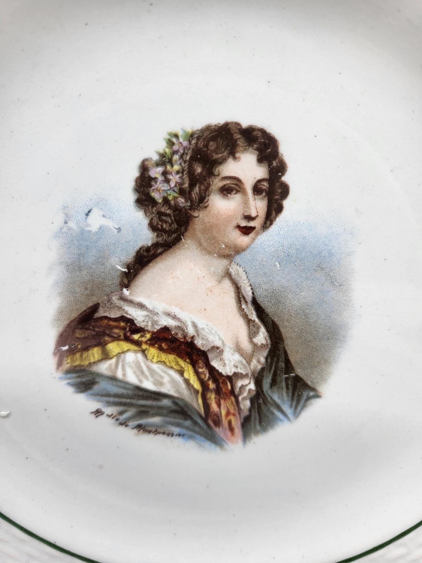 Assiettes Saint Amand, en Faïence Rois Reines et Favorite de France (Lote de 12) Francés en venta