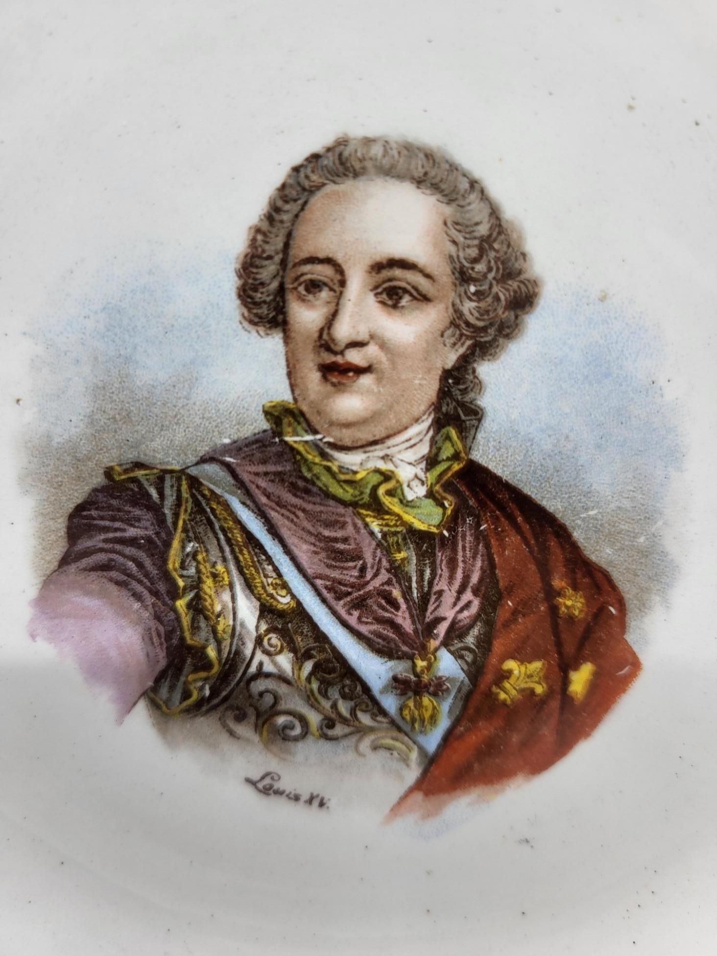 Assiettes Saint Amand, en Faïence Rois Reines et Favorite de France (Lote de 12) Fayenza en venta