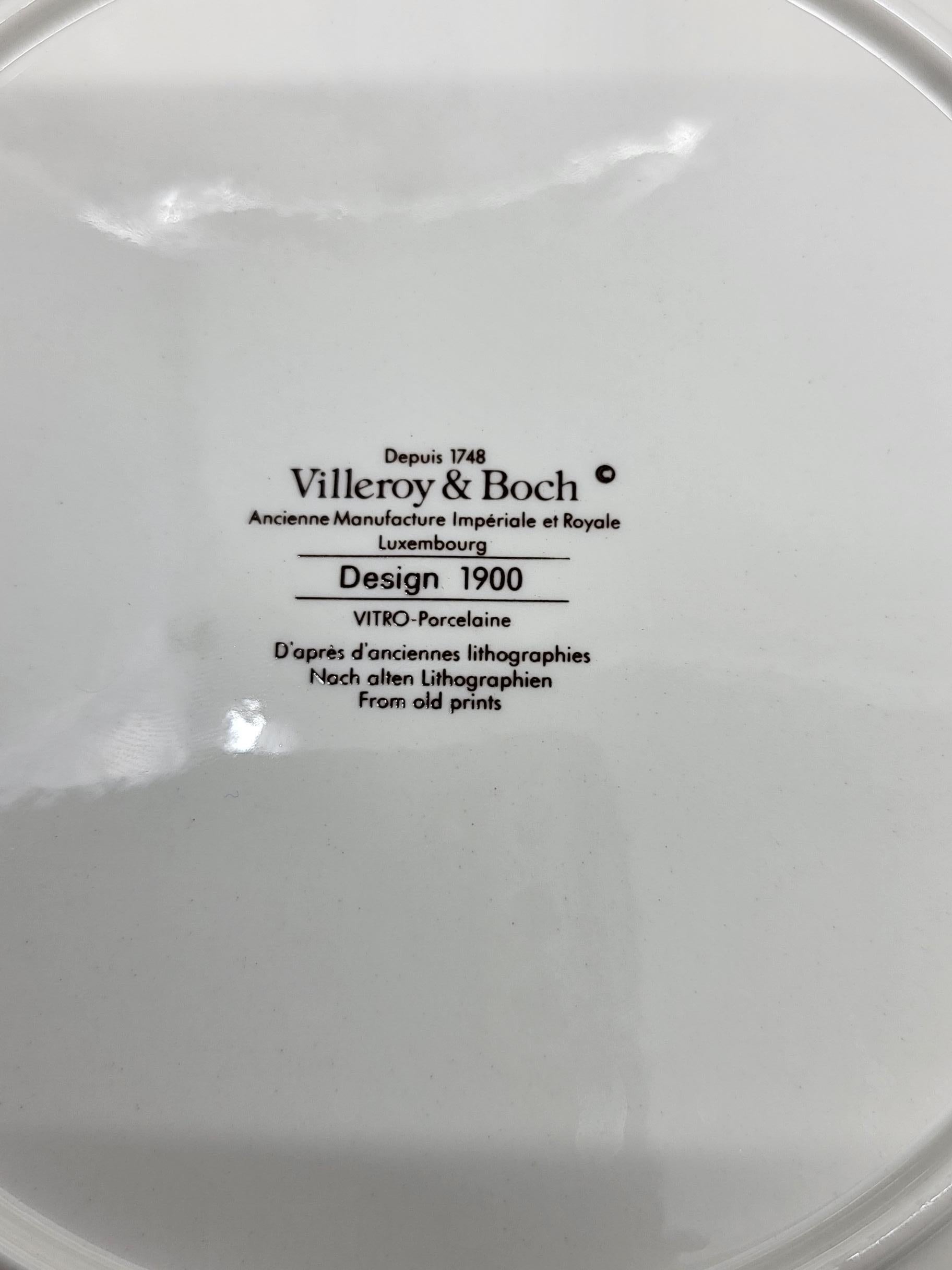 Assiettes Villeroy et Boch Design 1900 en porcelaine décor Art Déc (lot de 4) im Angebot 3