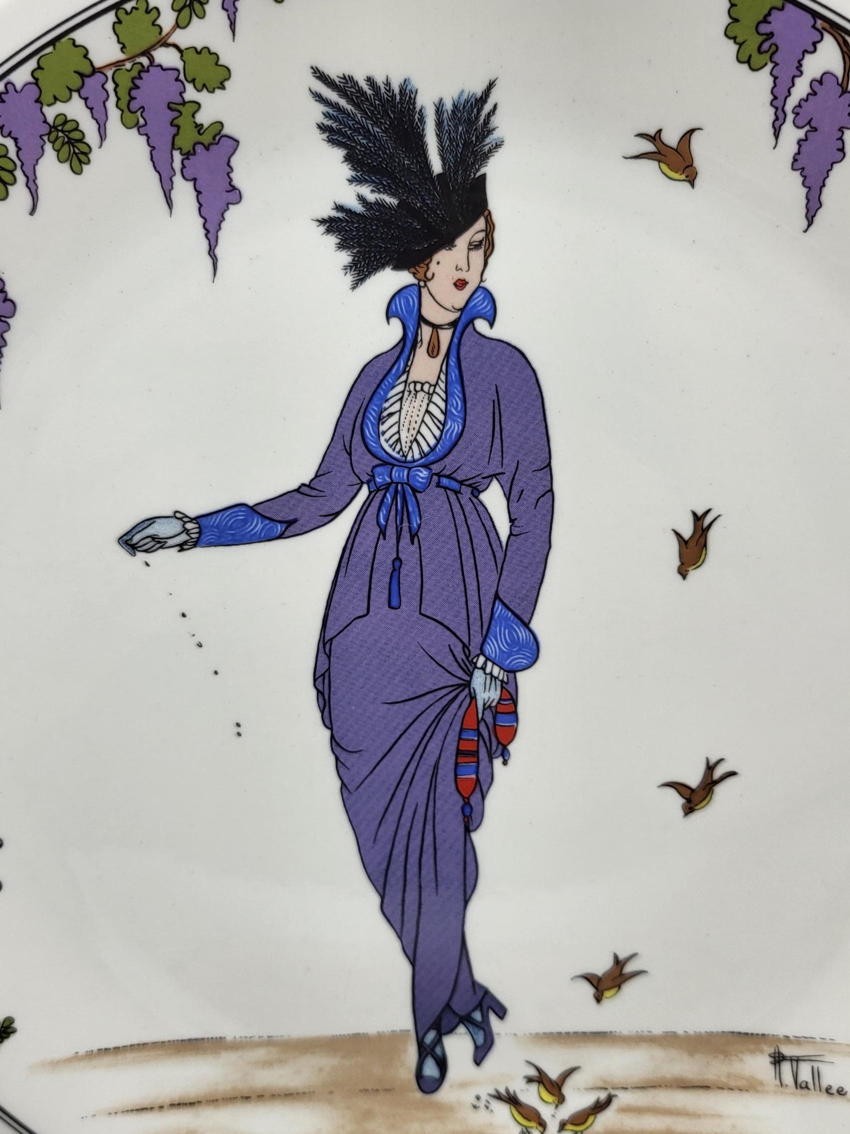 Assiettes Villeroy et Boch Design 1900 en porcelaine décor Art Déc (lot de 4) (Ende des 20. Jahrhunderts) im Angebot