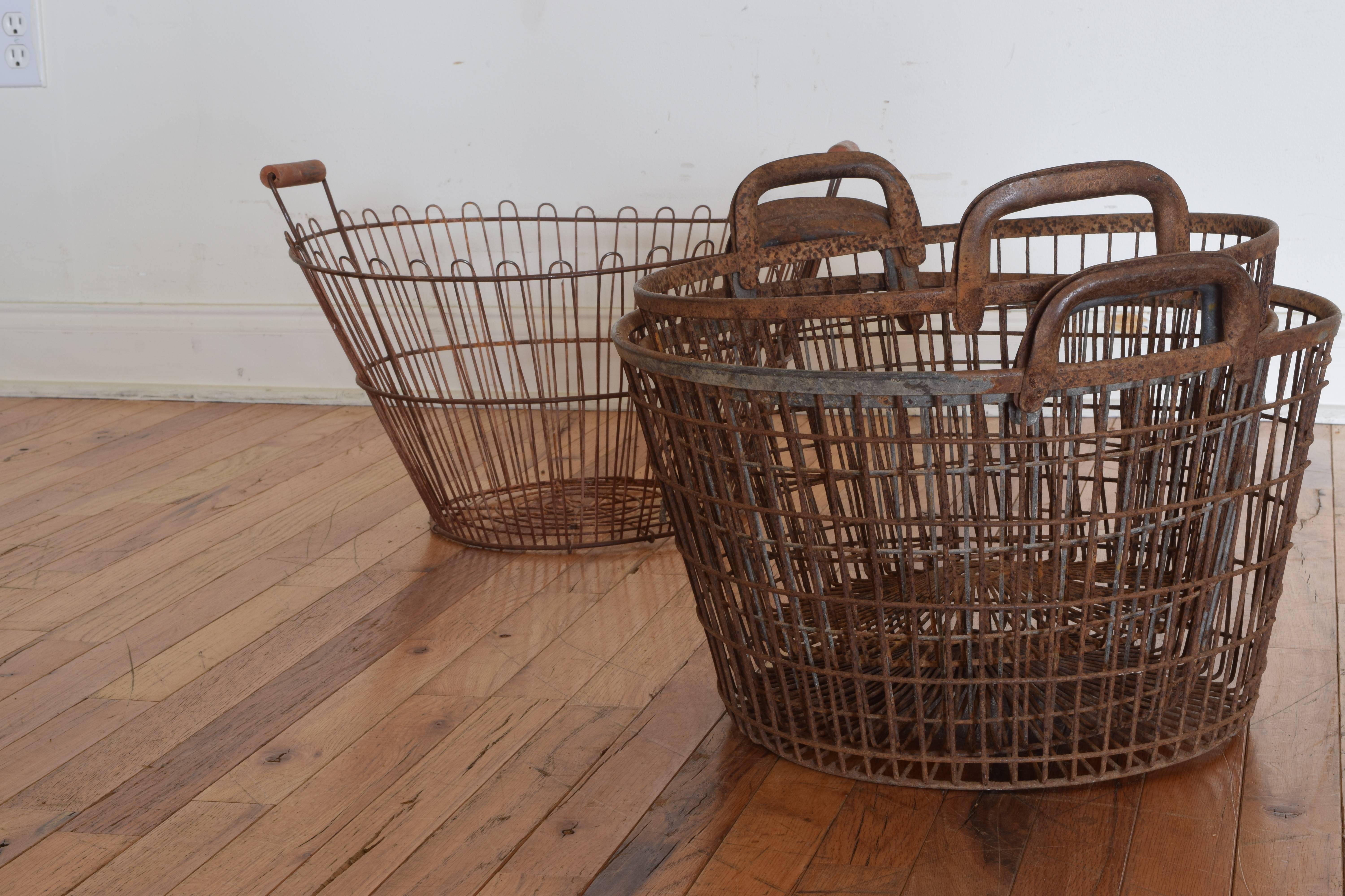 Associated Group of Four French Wire Baskets, 20th Century 2