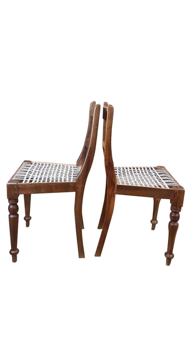 Associated Pair of Late Victorian Colonial Chairs For Sale at 1stDibs