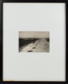 Fiume Hudson, New York Navy Day 1945, fotografia alla gelatina d'argento in bianco e nero, incorniciata