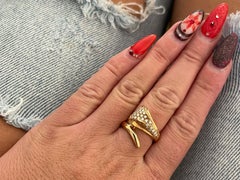 Cobra-Ring aus 18 Karat Roségold mit Diamanten von Assor Gioielli
