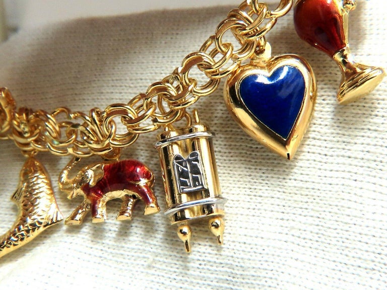 Assorted Charms Bracelet 14 Karat at 1stDibs