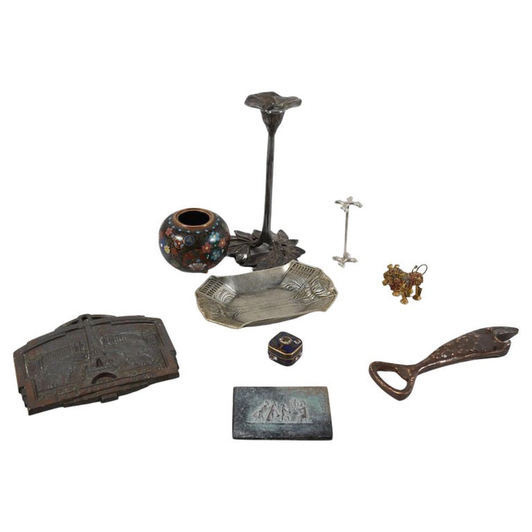 Assorted Collection of Metal Objects Including Cloisonné, 1G24 For Sale ...