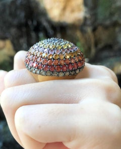 Assorted Colours Sapphire Ring set in Silver Settings