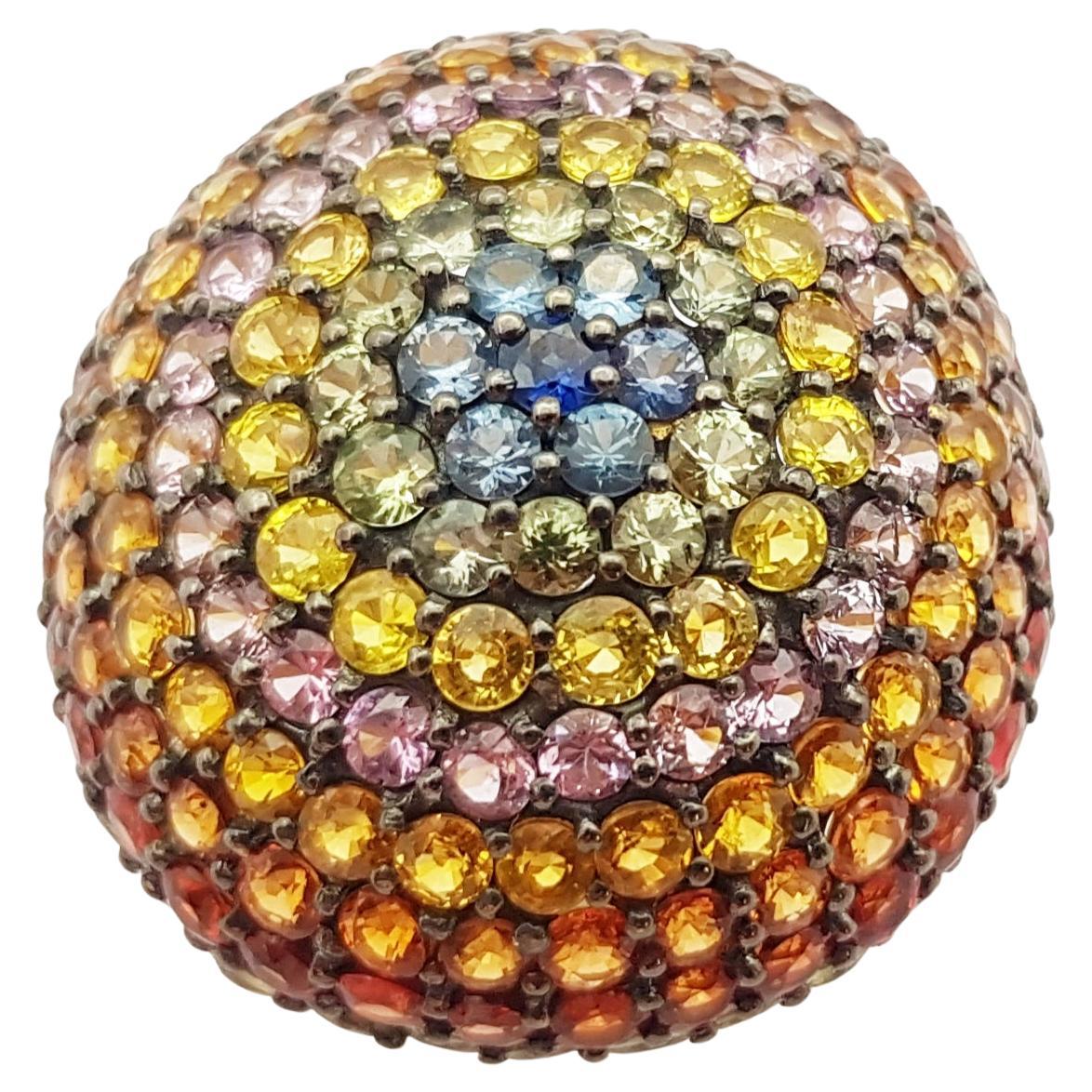 Anillo Zafiro Colores Surtidos engastado en Plata