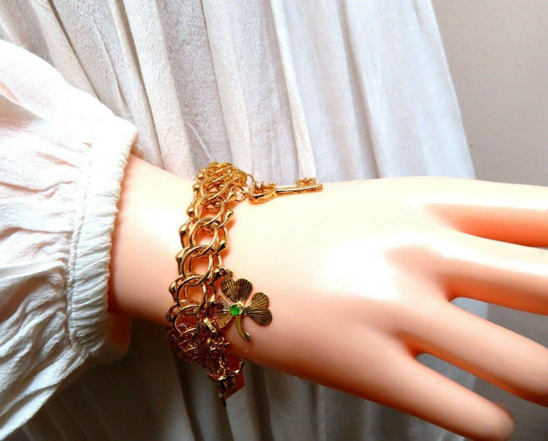 Assorted Lucky Charms Bracelet 14 Karat For Sale at 1stDibs