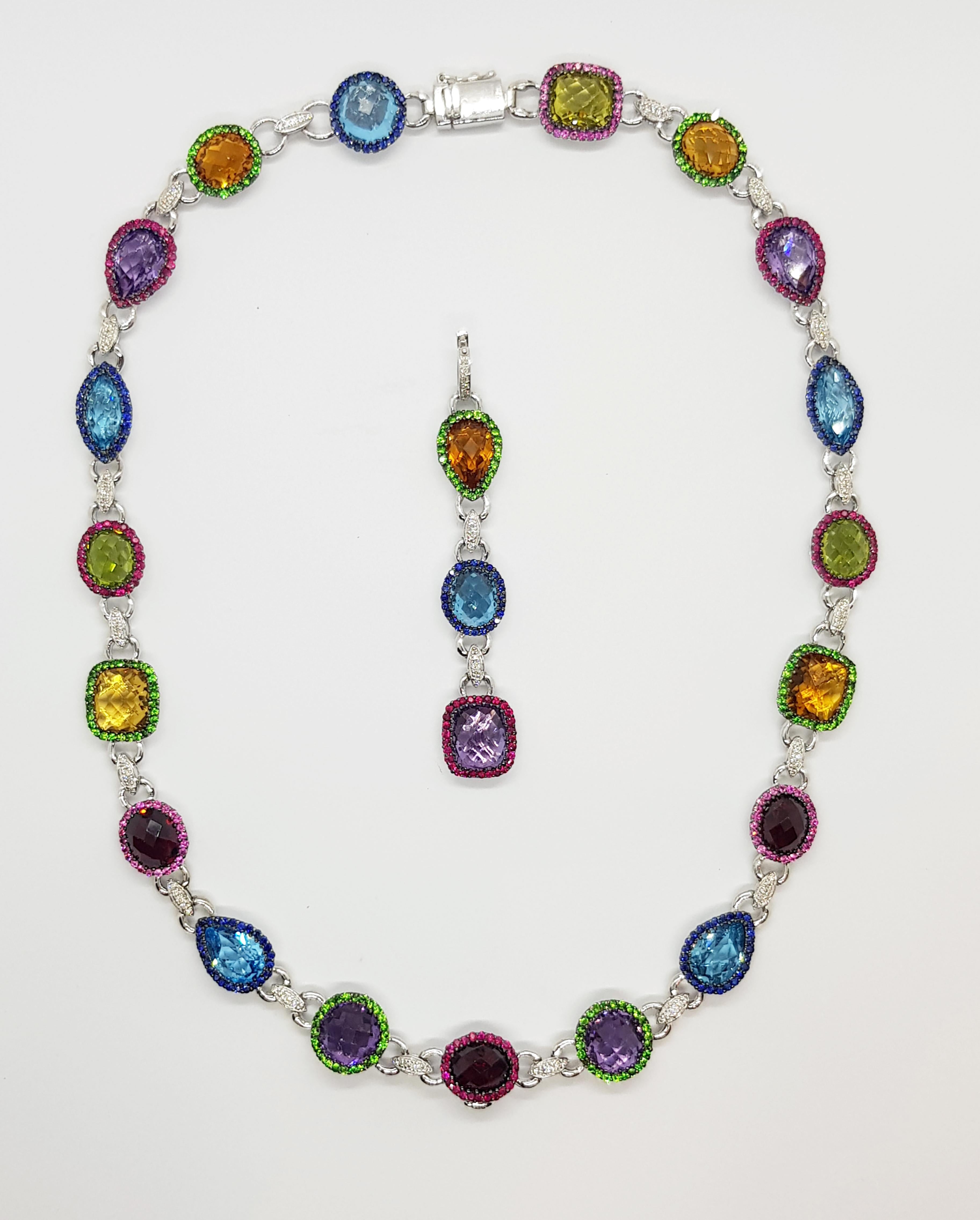 necklace semi precious stones