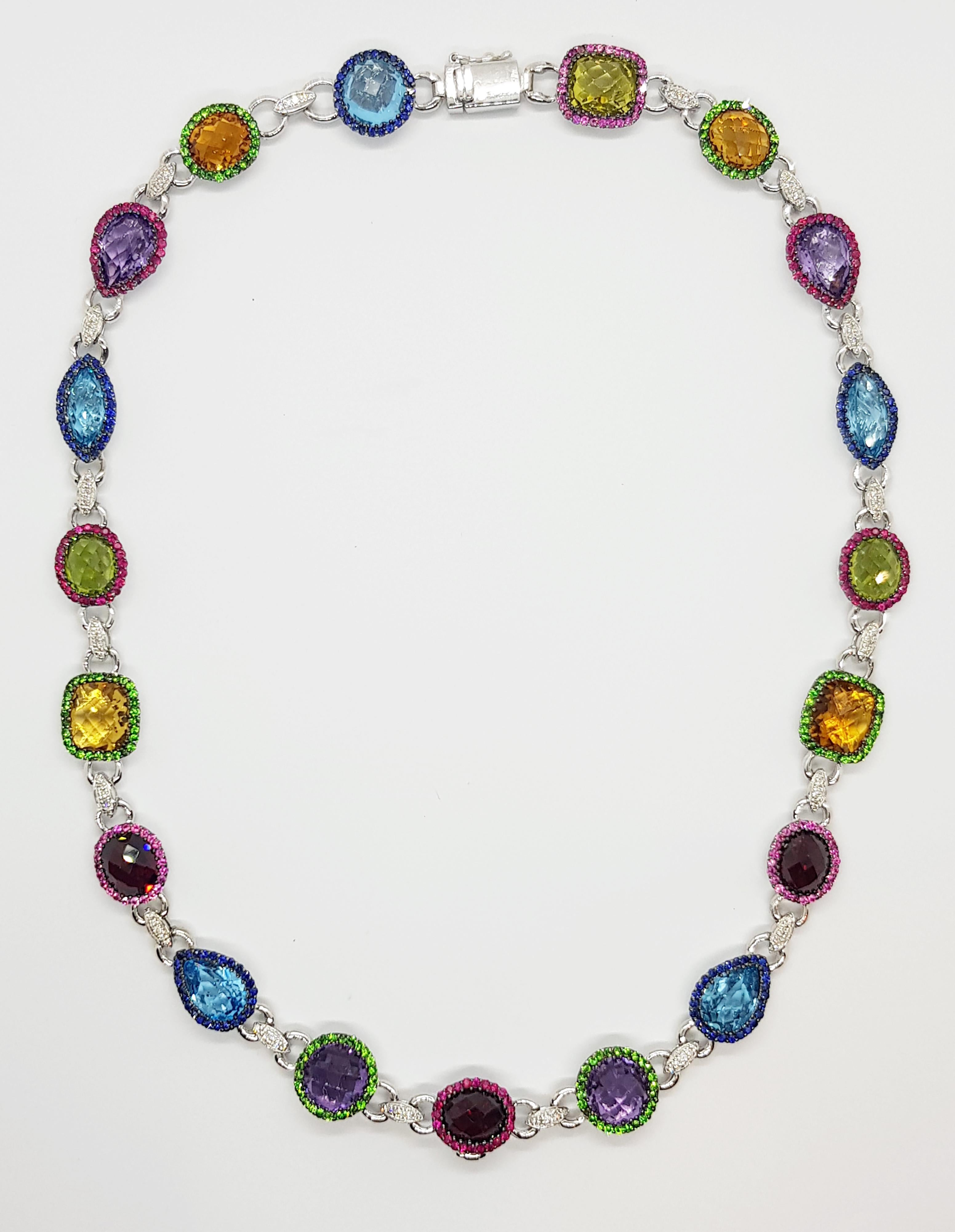 necklace semi precious stones