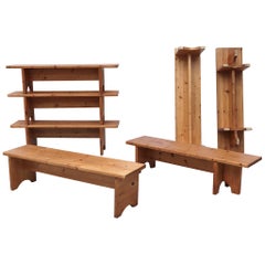 Assorted Small Dutch Pine Benches