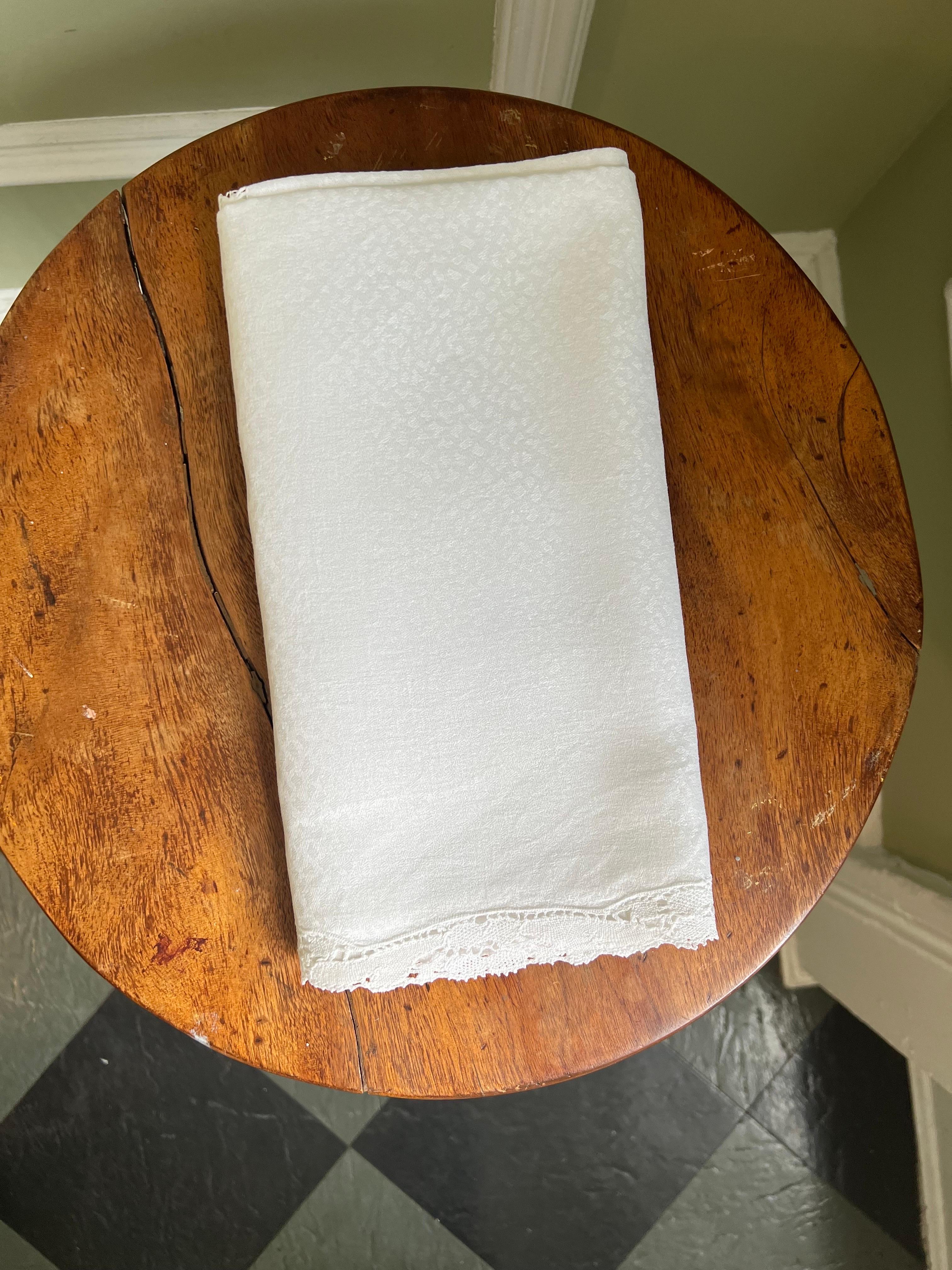 Assorted White Table Napkins For Sale at 1stDibs