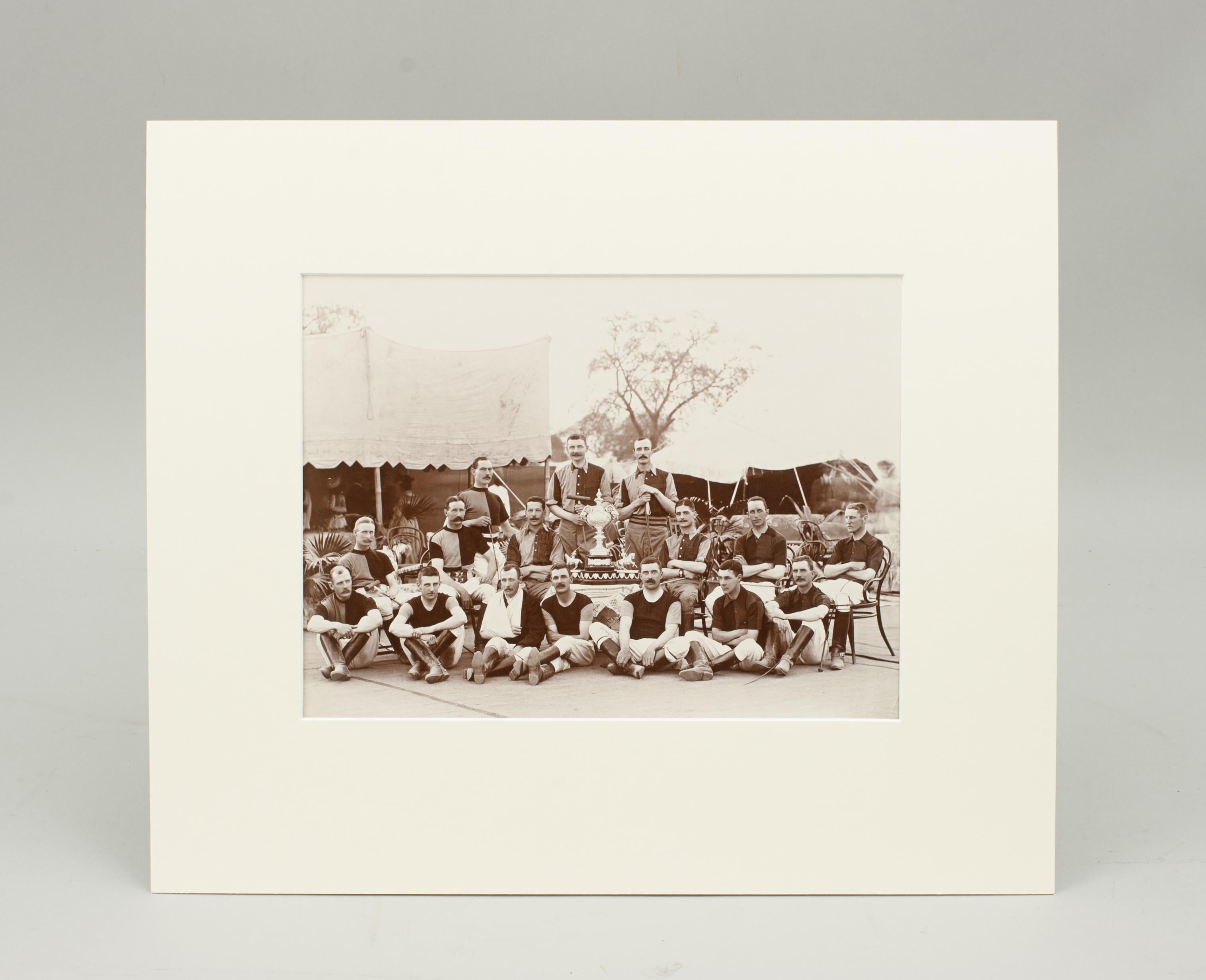 Paper Assortment of Four Black & White Polo Photographs