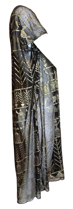 Assuit Dress with Hand Hammered Brass, 1920s