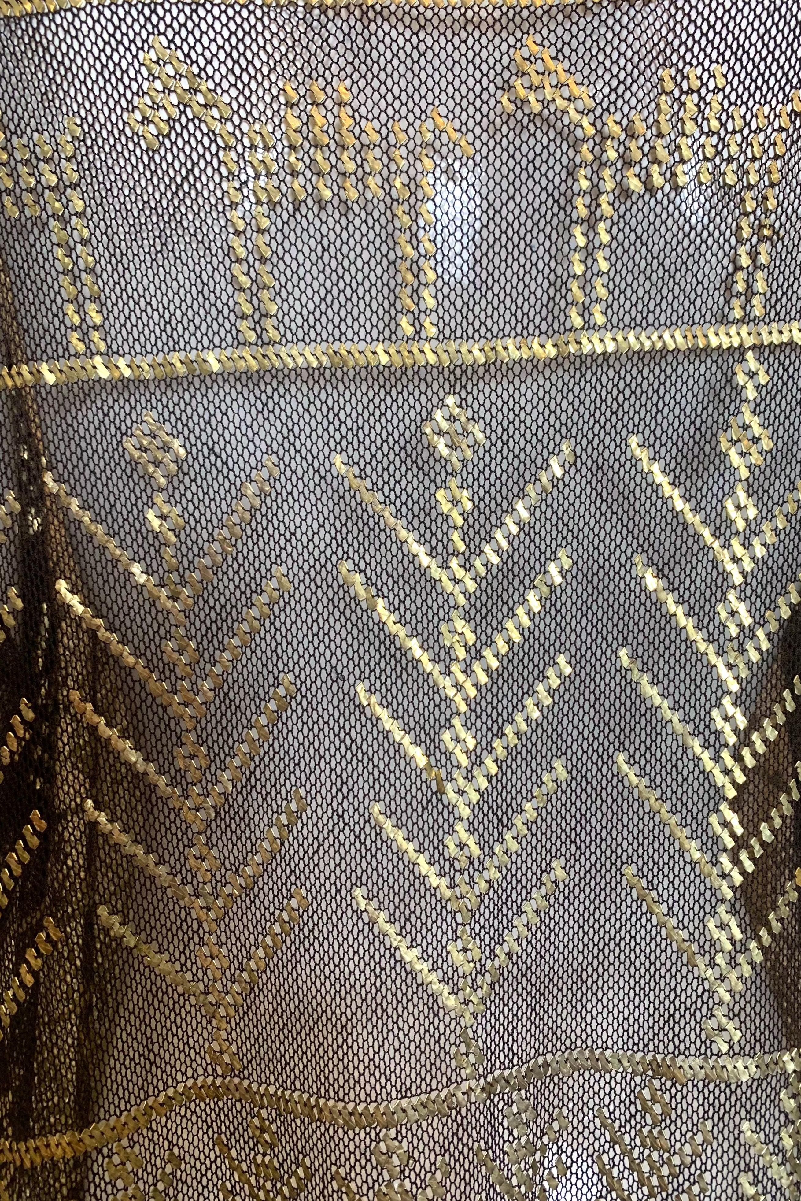 Assuit Dress with Hand Hammered Brass, 1920s In Excellent Condition For Sale In Los Angeles, CA