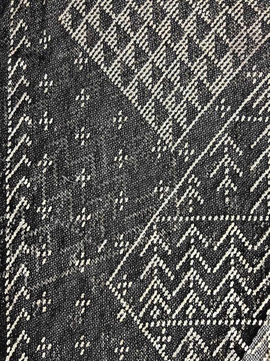 Stola Assuit in voile di cotone e lame in metallo argentato - Egitto Circa 1930 in vendita 6