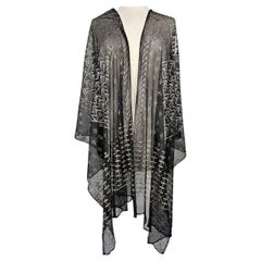 Etole Assuit en voile de coton et lames en métal argenté - Egypte Circa 1930