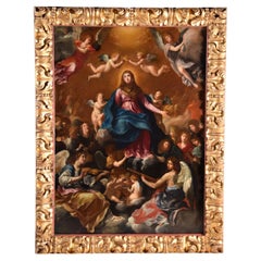 Die Himmelfahrt der Jungfrau Maria. Öl auf Kupfer Möglicherweise Ende des 17. Jahrhunderts